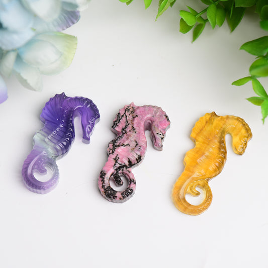 2.0" Hippocampus Crystal Carving Bulk Wholesale