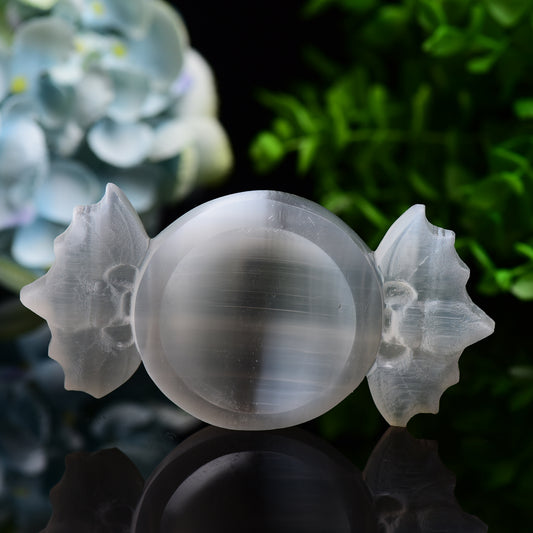 4.6" Selenite Candy Shape Bowl Bulk Wholesale