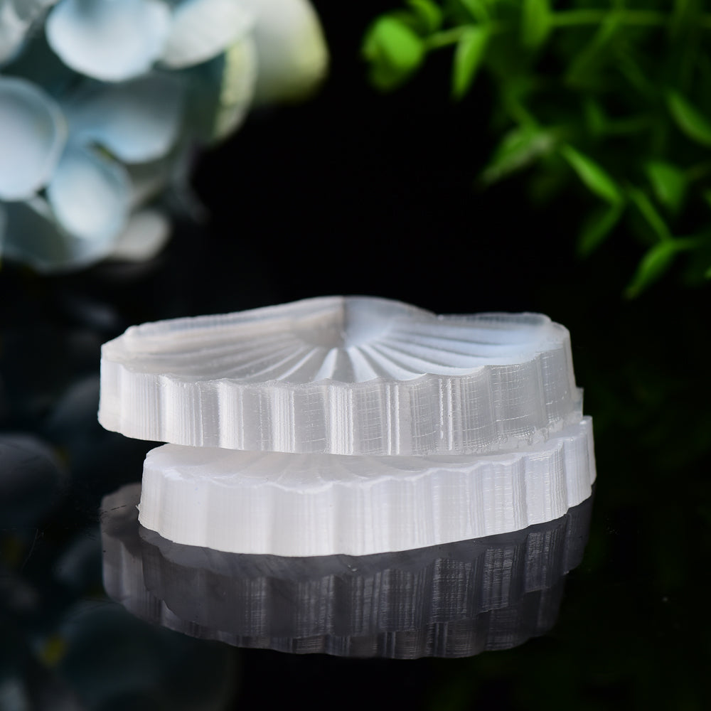 2.7" Selenite Shell Shape Carving Bulk Wholesale