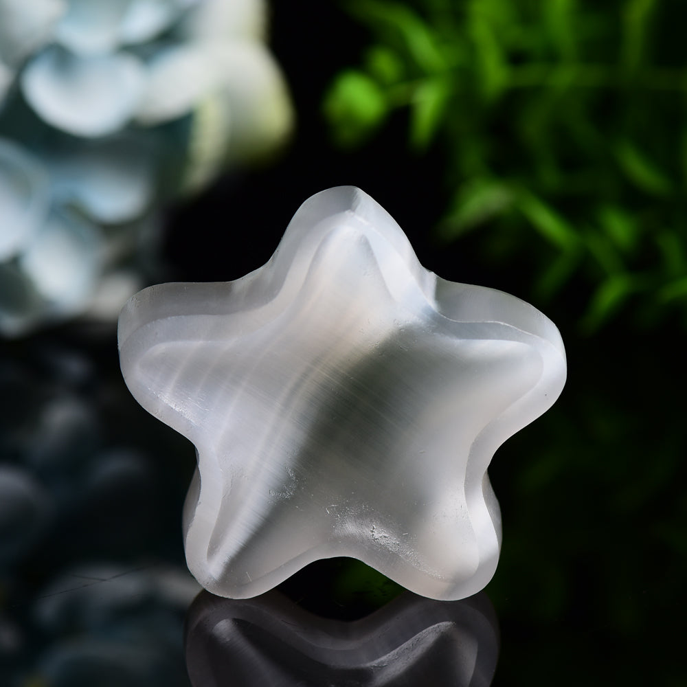 2.3" Star Shape Selenite Bowl Bulk Wholesale