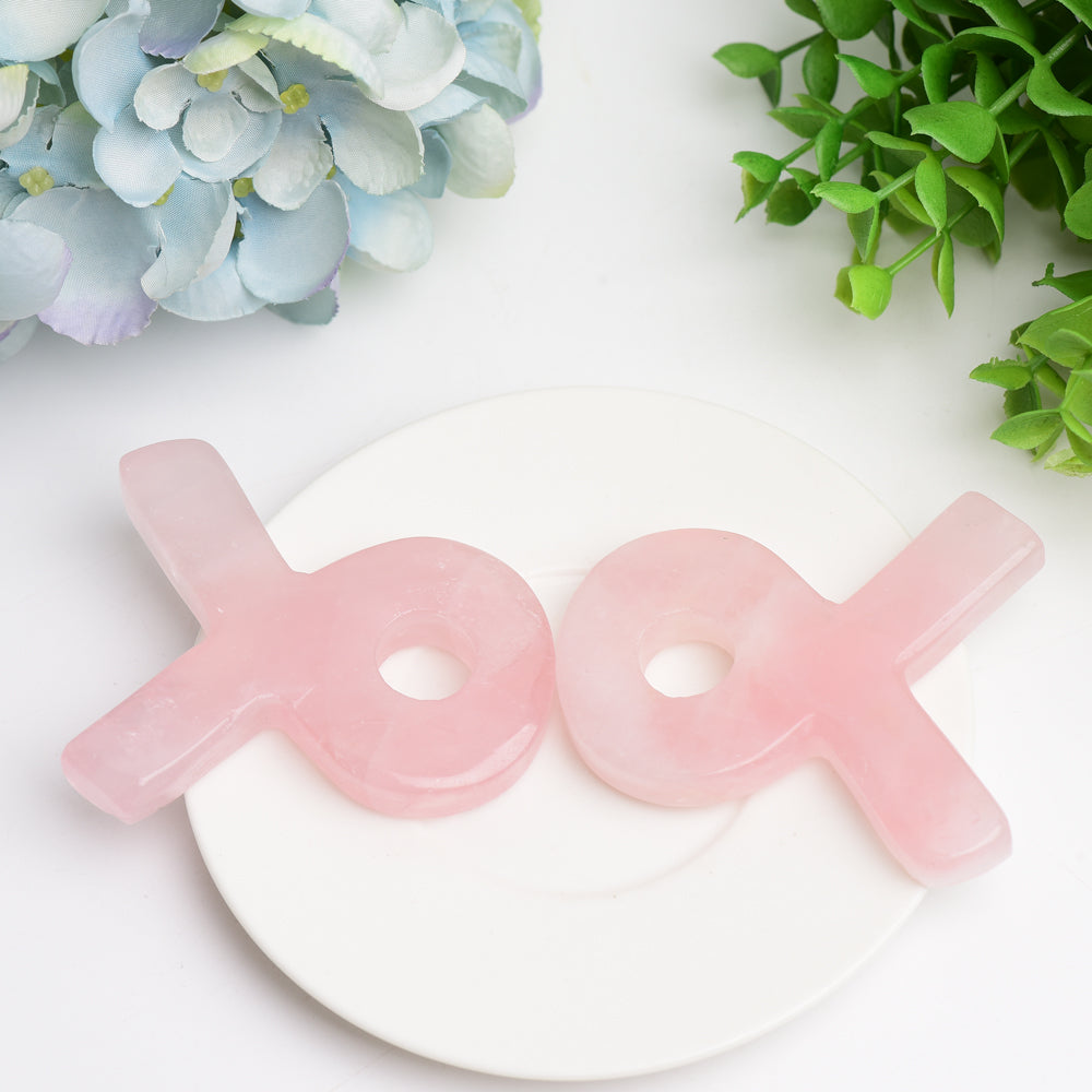 2.8" Rose Quartz Ribbon Crystal Carving Crystal Healing Bulk Wholesale