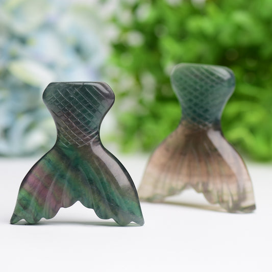 2.8" Fluorite Fish Tail Crystal Carving
