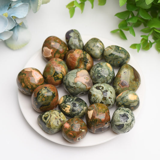 Rainforest Jasper Crystal Tumbles Bag Bulk Wholesale