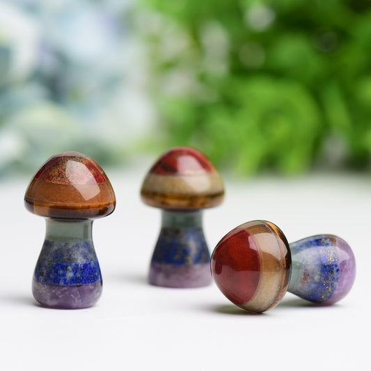 1.3" Chakra Mushroom Crystal Carving