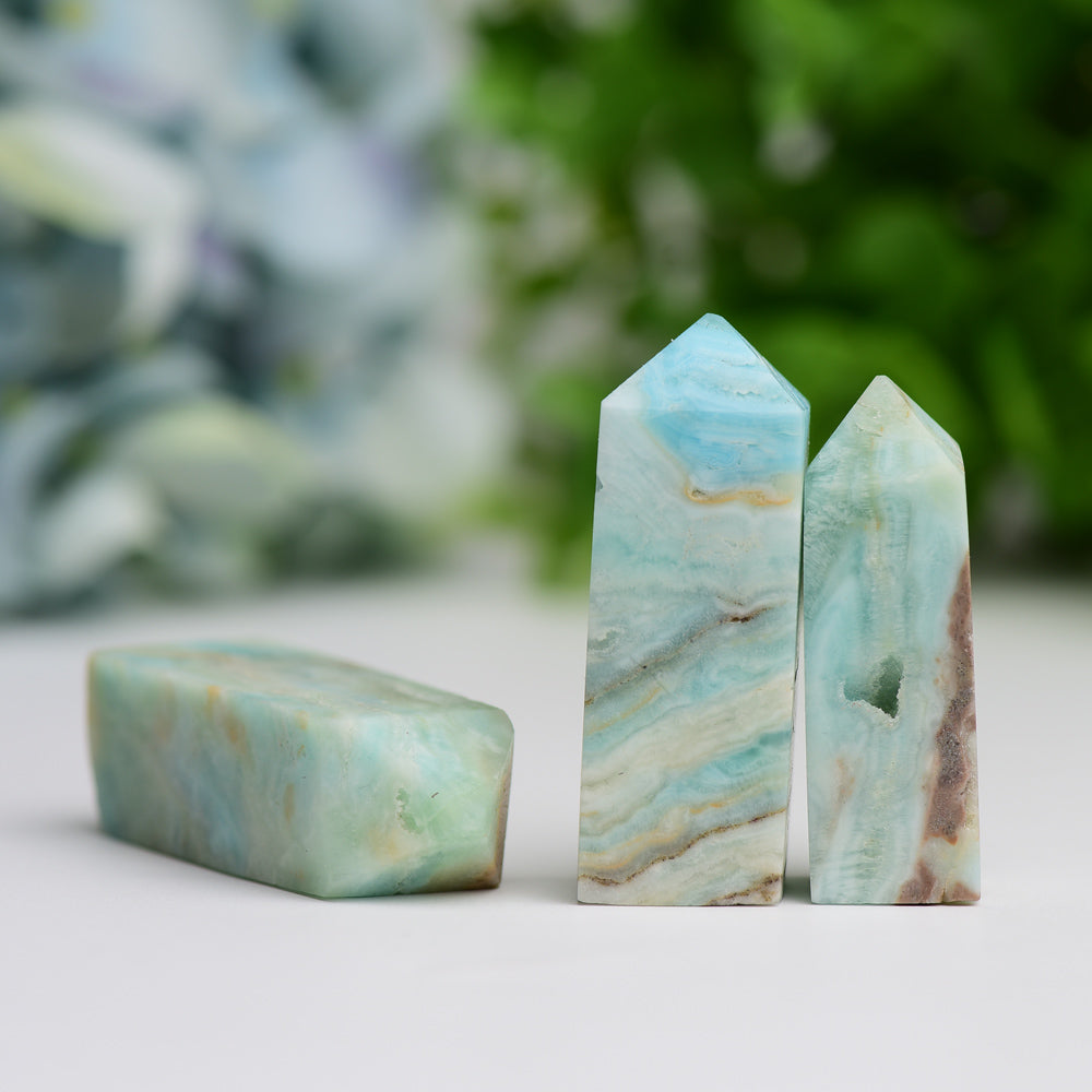 Set of 3 Hemimorphite Point Bag