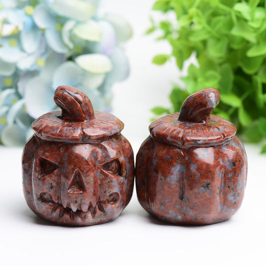 2.8" Re Que Sera Pumpkin Crystal Carving for Halloween Bulk Wholesale