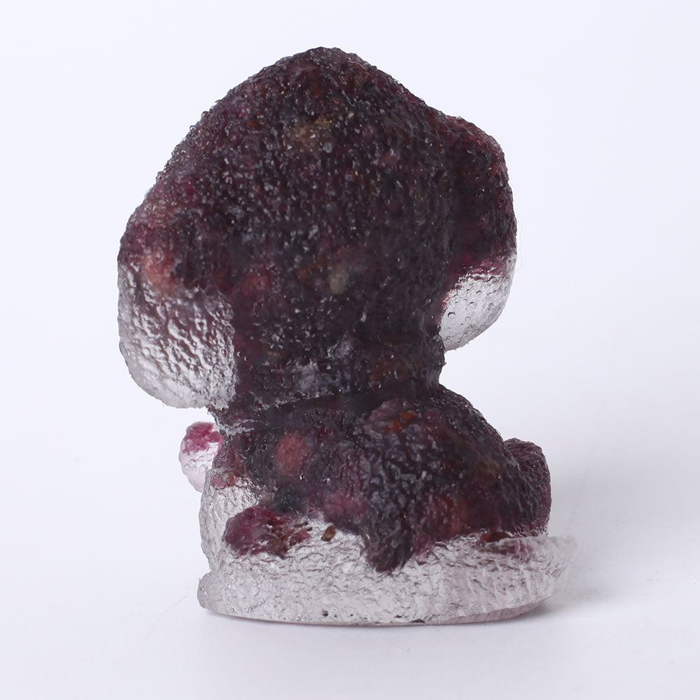 2" Garnet Resin Teddy Dog Figurine on Discount