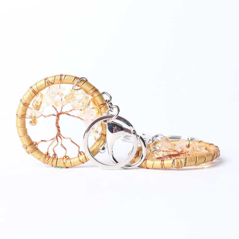 Citrine Tree Of Life Key Chain