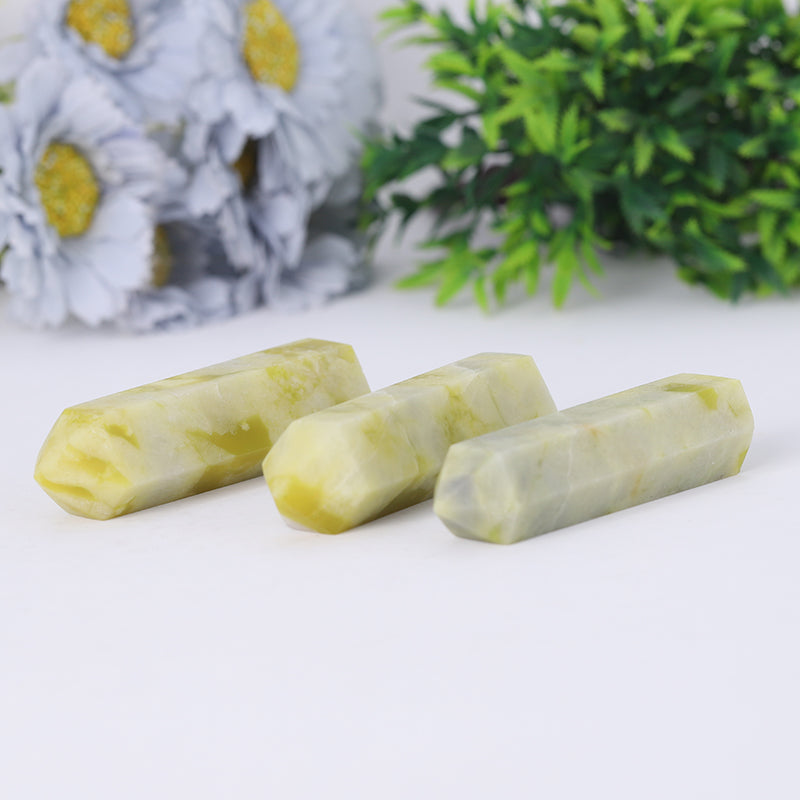 Wholesale Natural Serpentine Jade Points Healing Crystal Tower