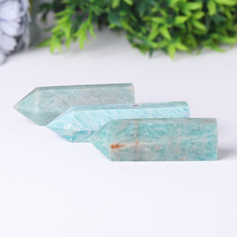 Wholesale Natural Polished Amazon Point Natural Crystal Amazonite Tower