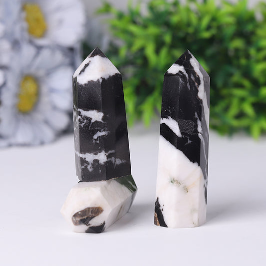 Natural Zebra Jasper Point for Sale Healing Tower