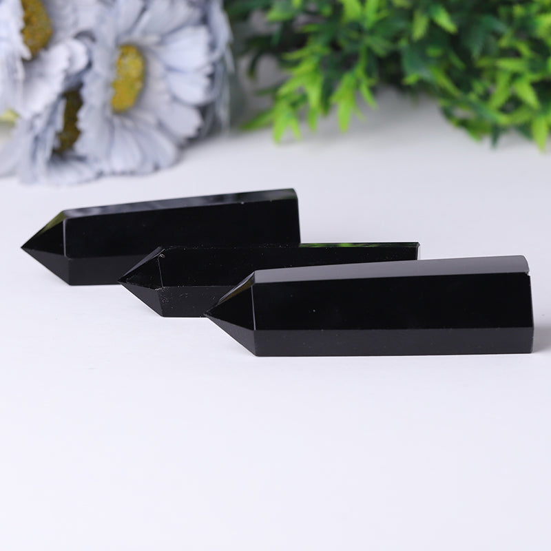 Wholesale Black Obsidian Point Polished Healing Tower