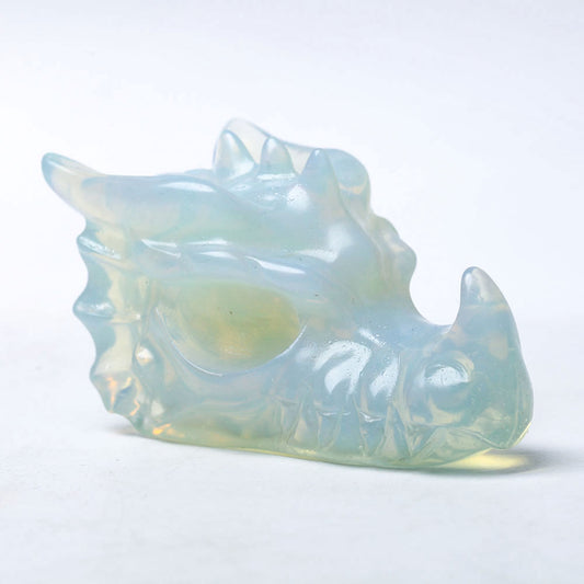 2.8" Opalite Dragon Head Crystal Carving
