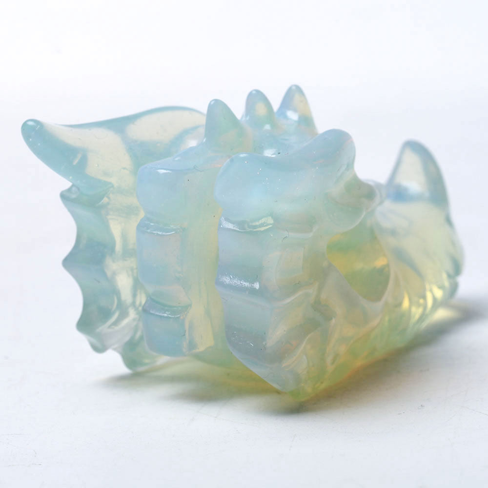 2.8" Opalite Dragon Head Crystal Carving