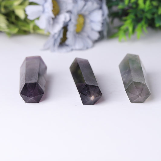 Natural Rainbow Fluorite Points Crystal Tower for Collection