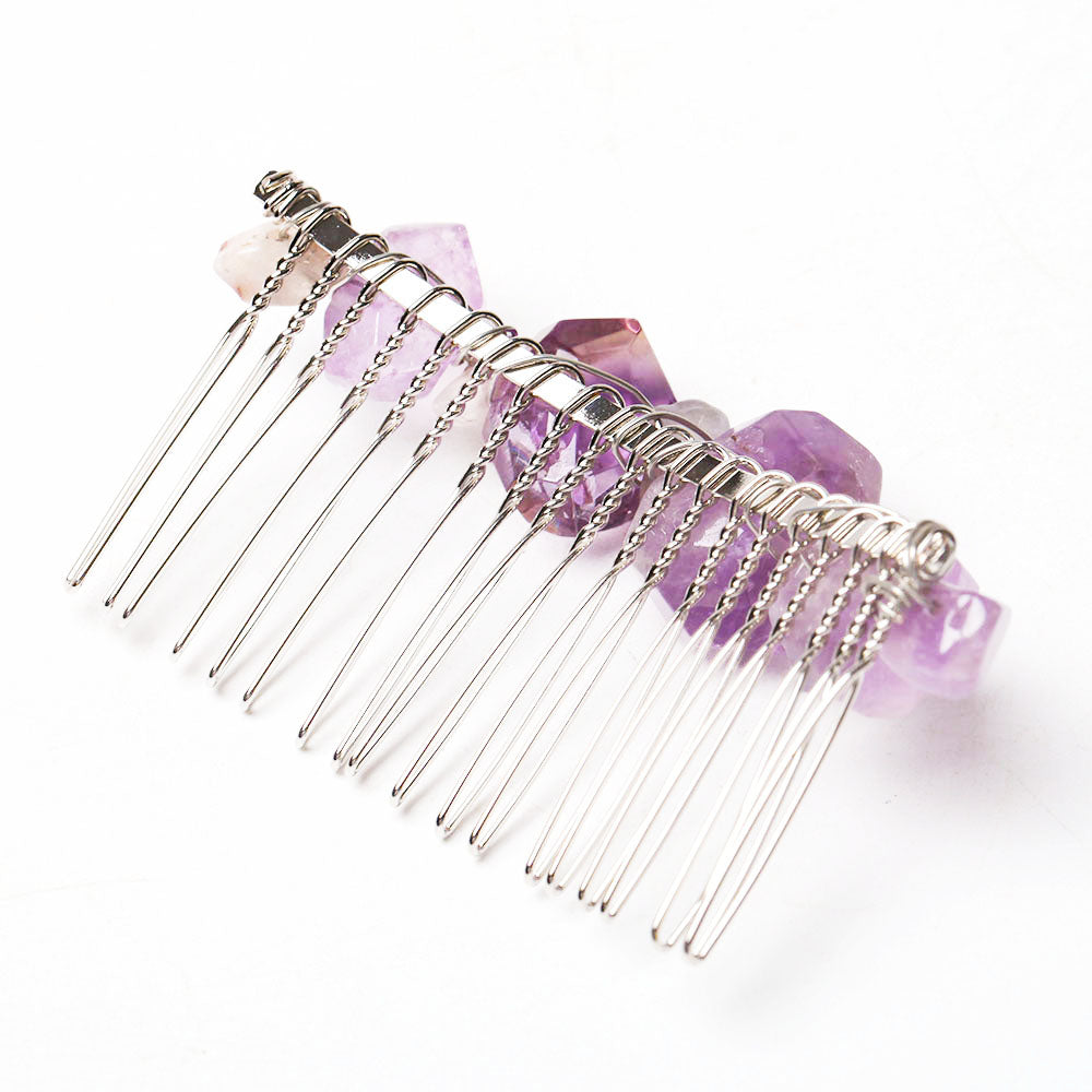 Amethyst Crystal Crown Comb
