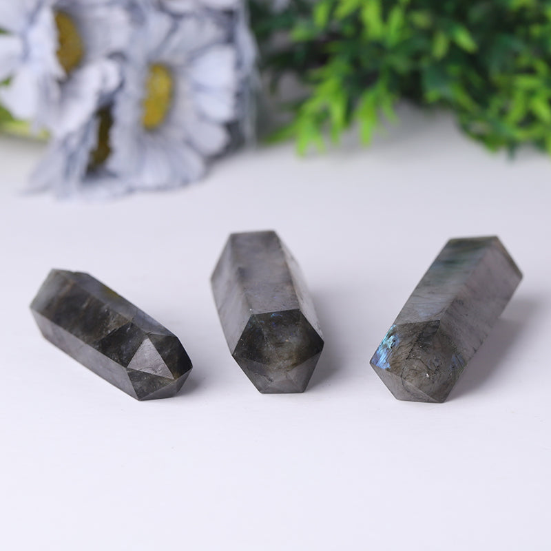 Natural Labradorite Point Healing Crystal Tower for Collection