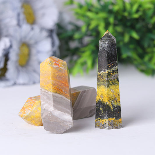 Hot Wholesale Bumblebee Jasper Healing Point Natural Bumblebees Stone