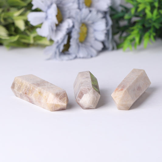 Wholesale Natural Flasing Peach Moonstone Points