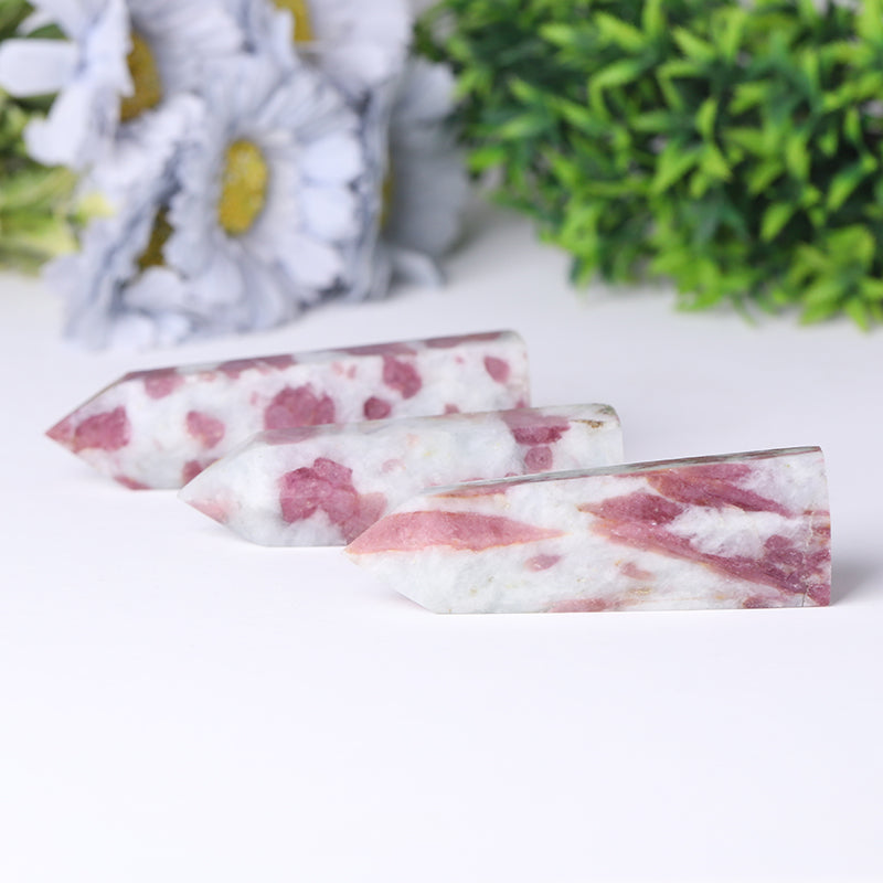 Natural High Quality Pink Tourmaline Point Healing Crystal Tower