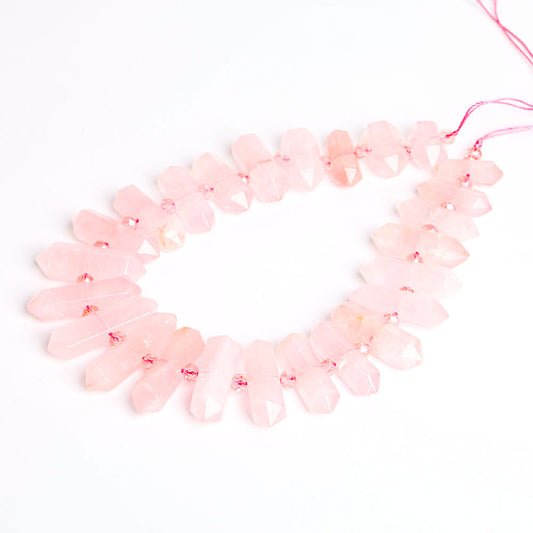 Rose Quartz Crystal Chain String for DIY