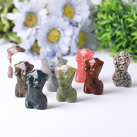 Wholesale Crystal Tiny Model Carving Crystal Torso Statue Carved Goddess Carving