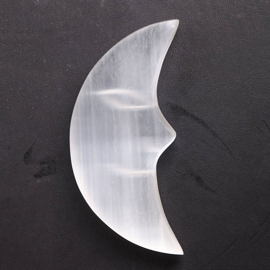 Selenite Moon Crystal Carvings
