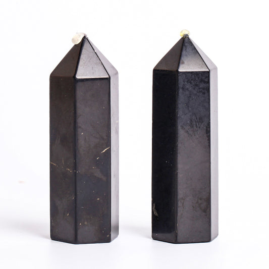 Set of 2 Schungite Point