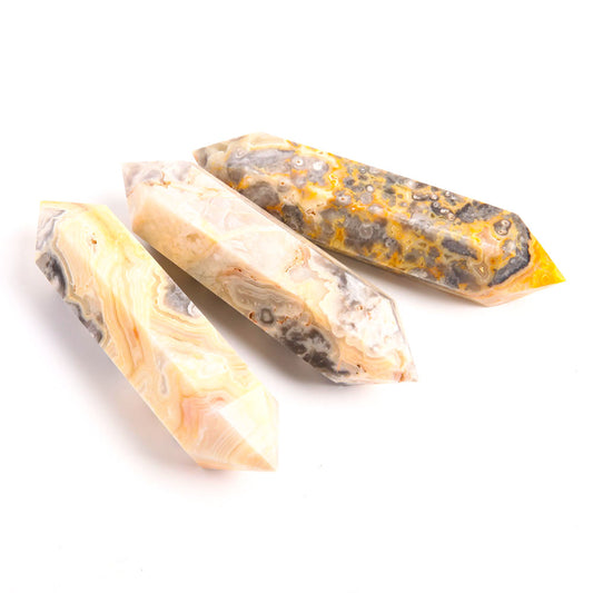 Set of 3 Crazy Agate DT Crystal Point