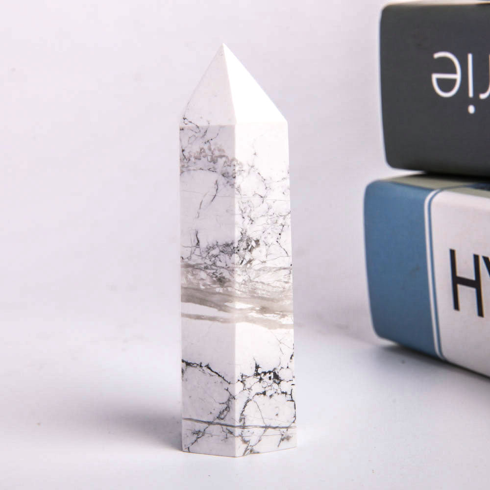 Set of 3 Howlite Crystal Point