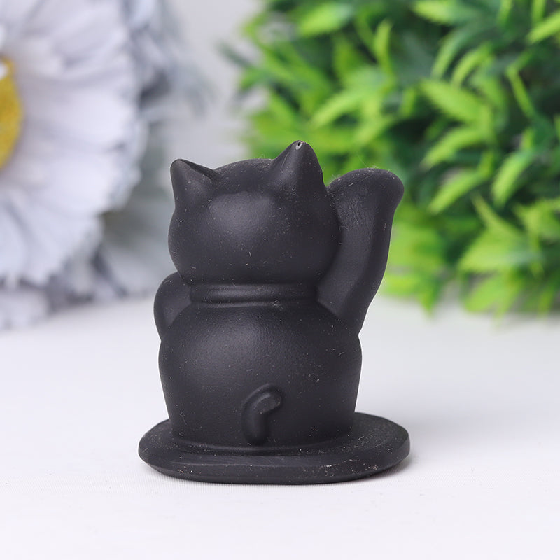 2" Black Obsidian Crystal Carvings