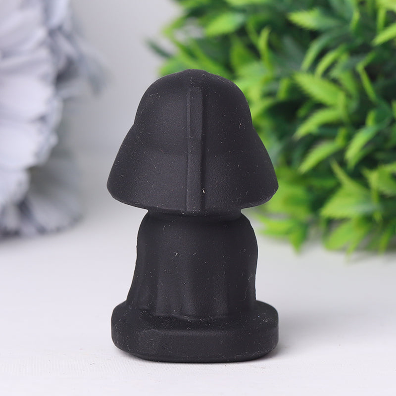 2.5" Black Obsidian Darth Vader Crystal Carvings