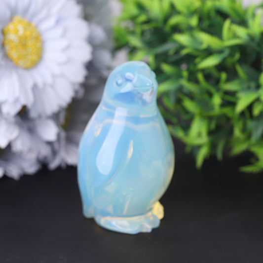 3" Opalite Penguin Crystal Carving