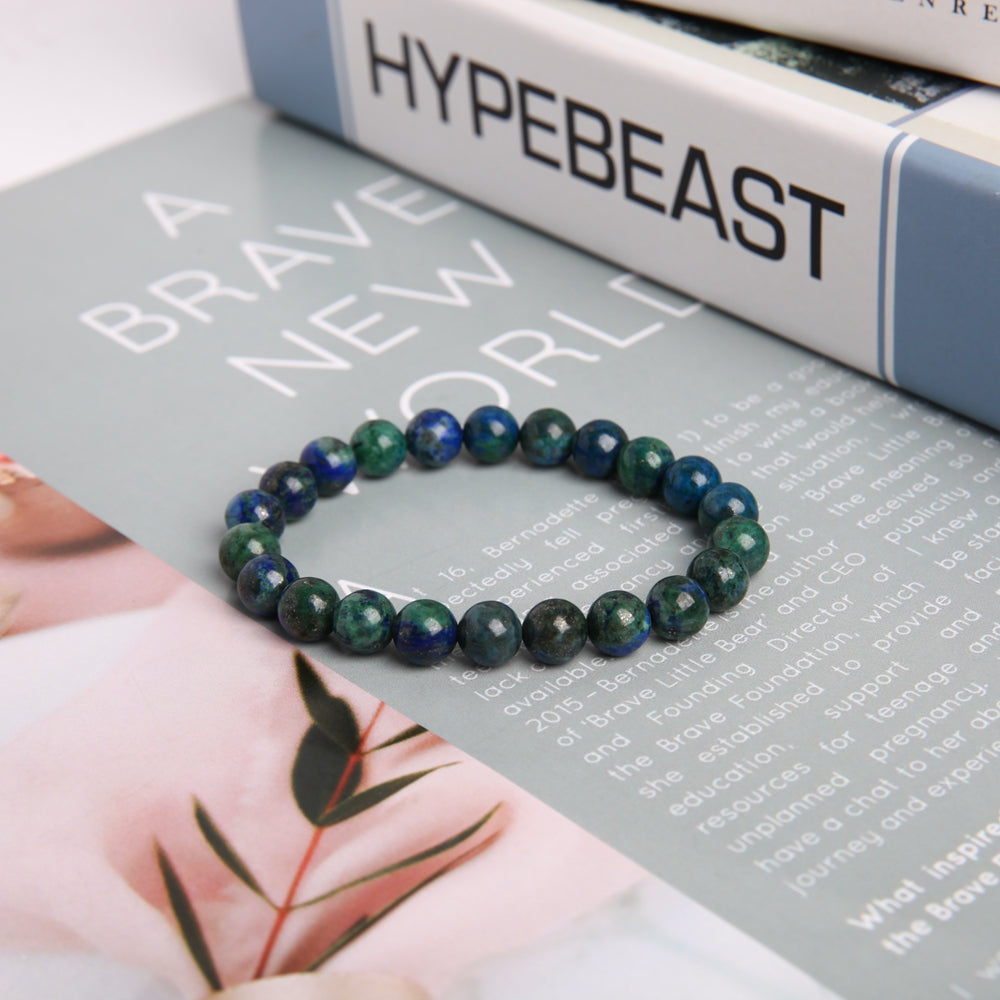 8mm Azurite Crystal Bracelet