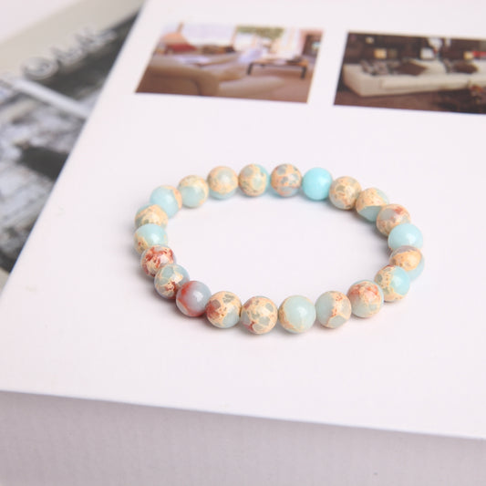 8mm Agate Crystal Bracelet