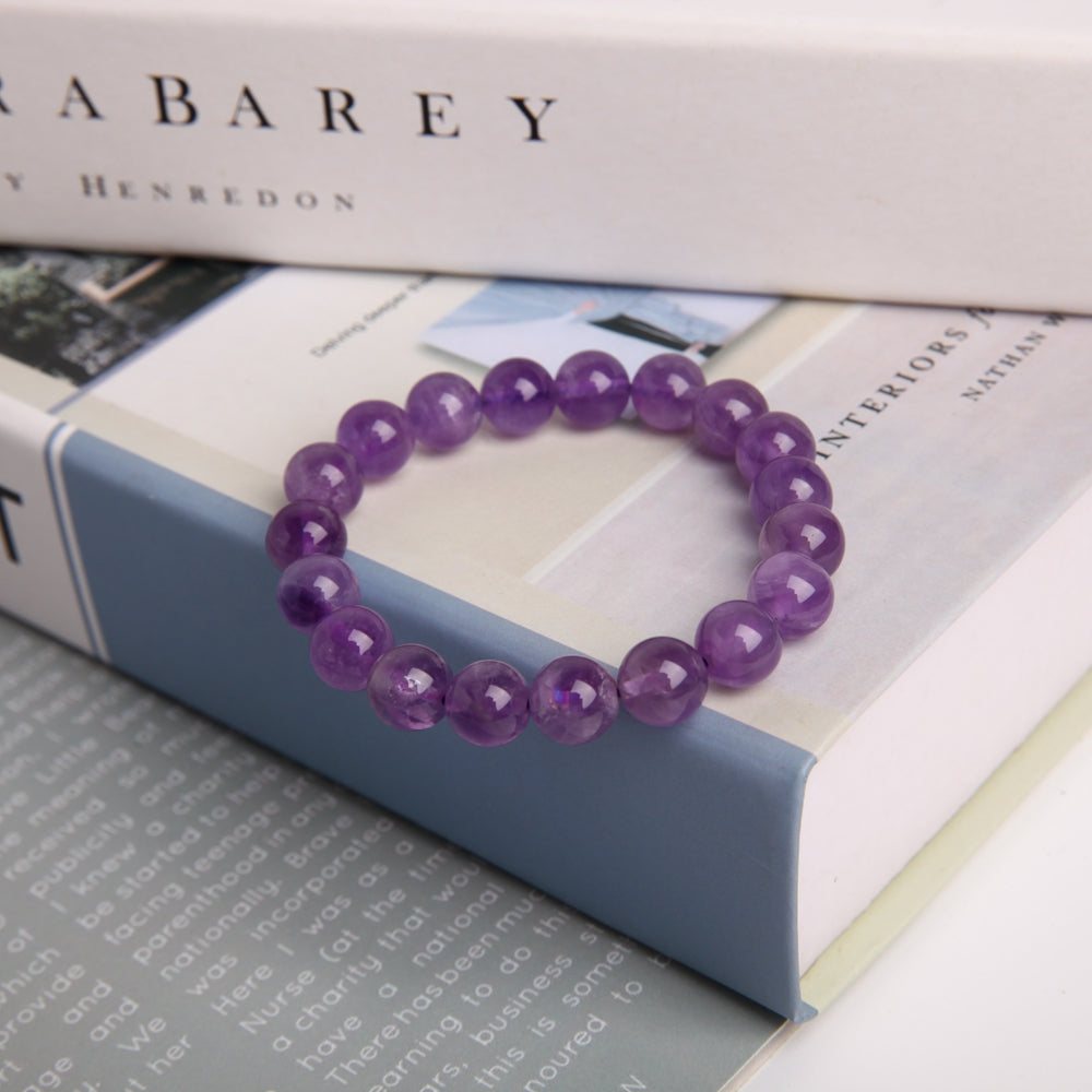 10mm Amethyst Crystal Bracelet
