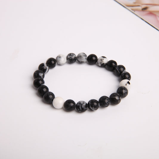 8mm Zebra Jasper Crystal Bracelet