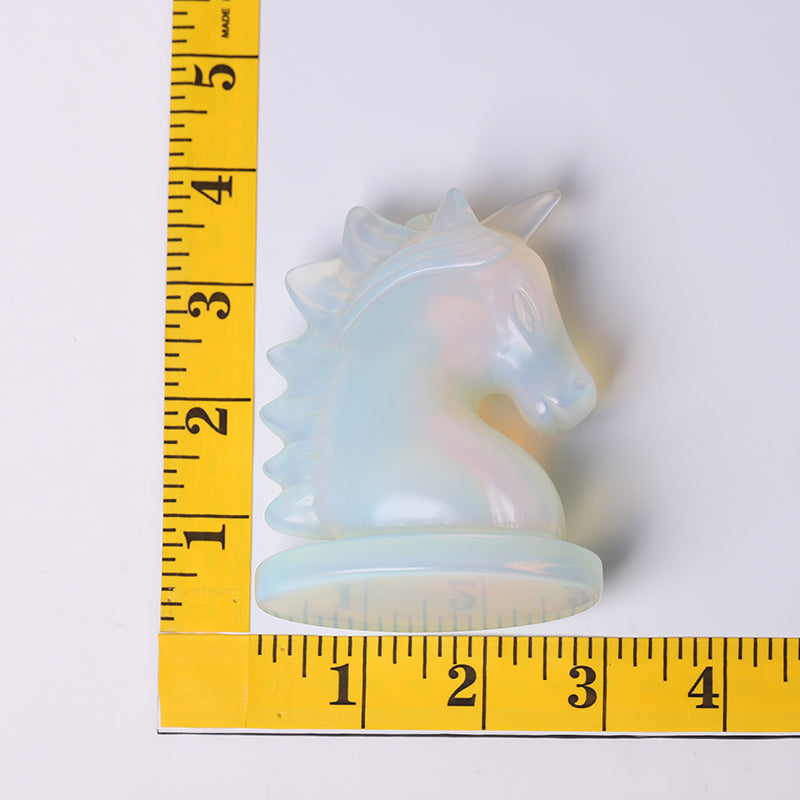 4" Opalite Unicorn Carving Crystal Carving for Collection