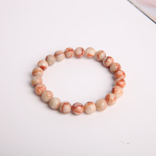 8mm Red Line Crystal Bracelet