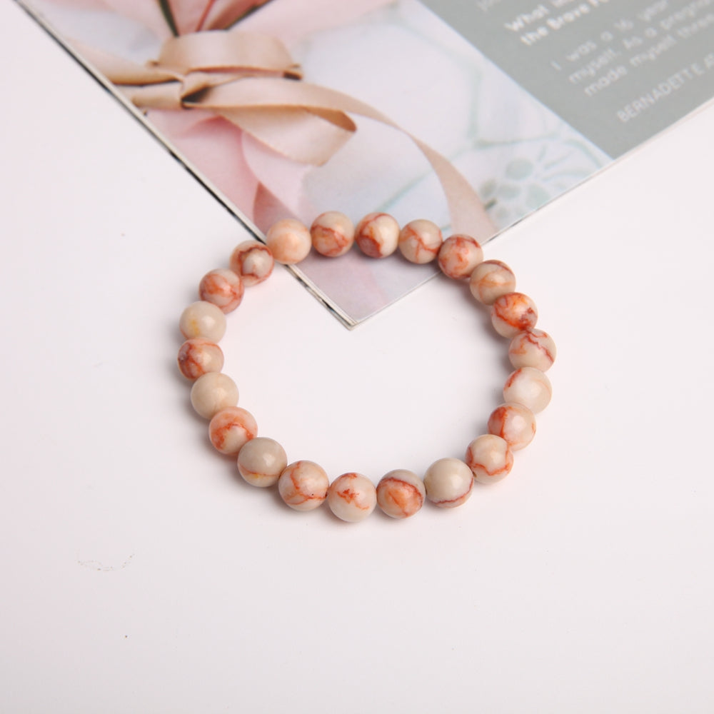 8mm Red Line Crystal Bracelet