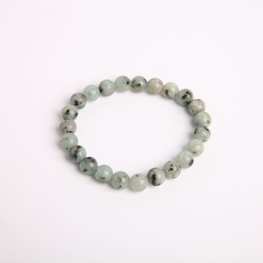 8mm Kiwi Jasper Crystal Bracelet