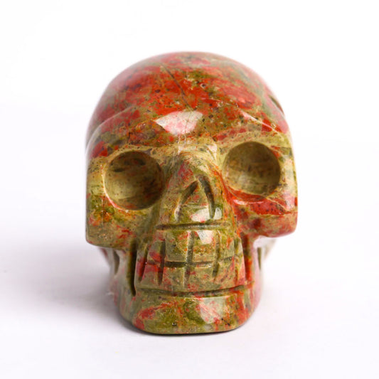 2" Unakite Crystal Skull Carvings