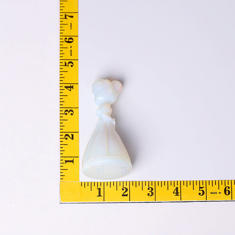 4" Wholesale Opalite Snow White Princess Carvings for Decoration