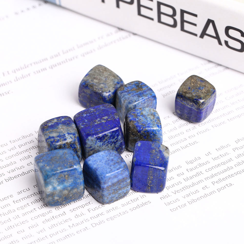 Natural Polished Stones Blue Lapis Lazuli Crystal Cubes