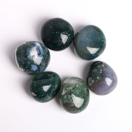 0.5kg Moss Agate Crystal Tumbles
