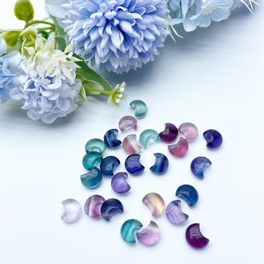 Mini Fluorite Moon Star Carvings Crystal Healing Bulk Wholesale