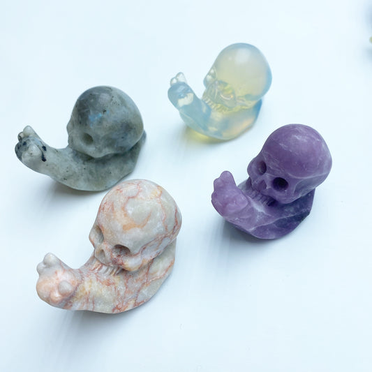 2.4" Mixed Crystal Snail Carvings Crystal Healing Bulk Wholesale