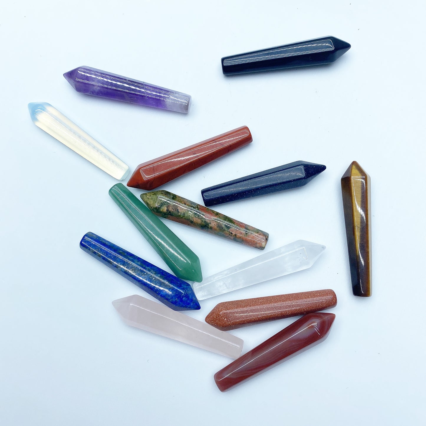 1.9" Mixed Crystal Hexagonal Point Crystal Healing Bulk Wholesale