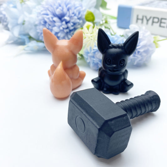 2.0" Evee Pokemon Carvings Quake Thor Hammer Crystal Healing Bulk Wholesale