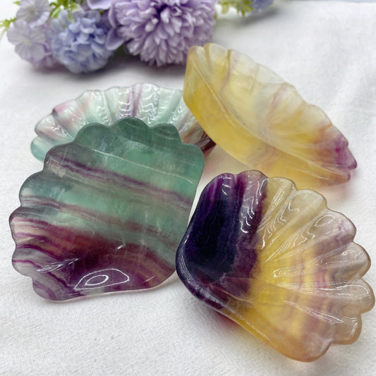3.2"-3.6" Fluorite Shell Bowl Crystal Healing Bulk Wholesale